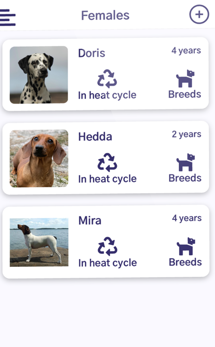 Breeding Journal list of breeding females